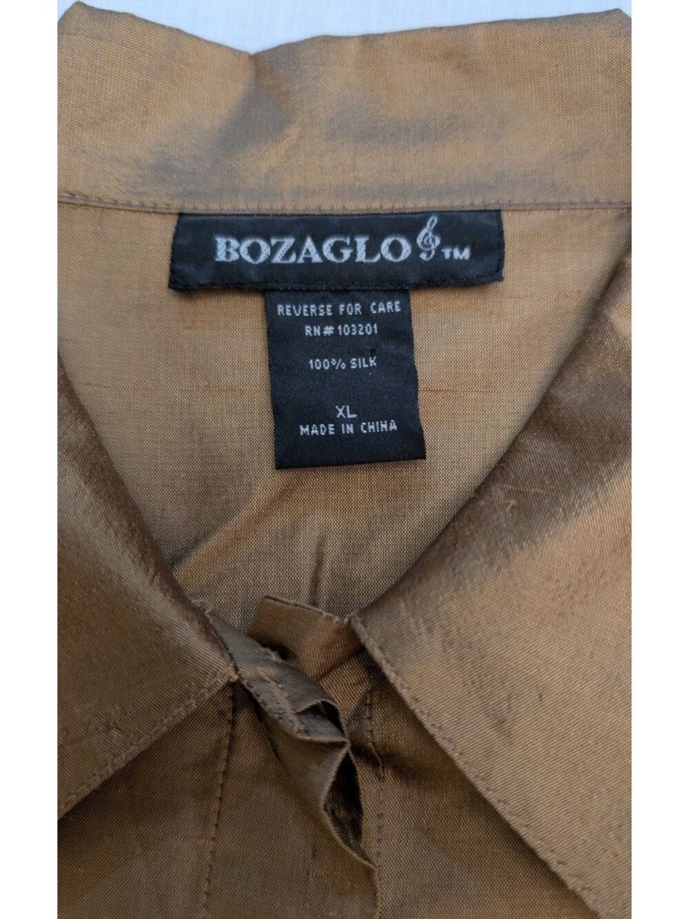 Bozaglo 100% Silk 2-Piece Set Shirt Pants Womens Size L/XL - Picture 4 of 14